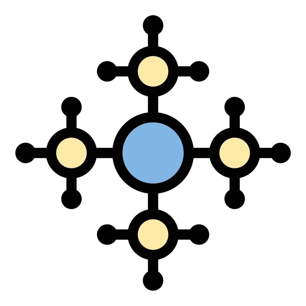 Network icon flat line style illustration representing digital connectivity and data exchange, suitable for technology, communication systems, and IT infrastructure projects vector