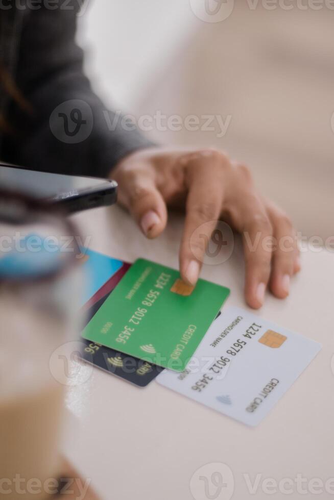 Choosing a Credit Card, A Close-Up View photo