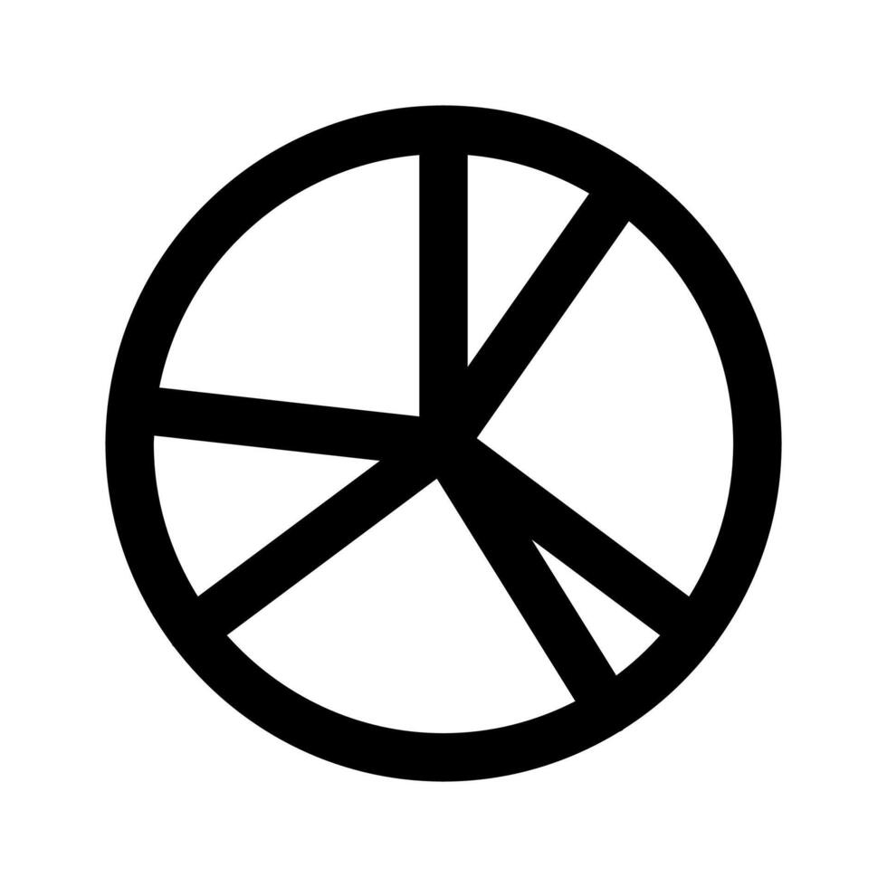 Pie Chart icon thick bold icon line vector