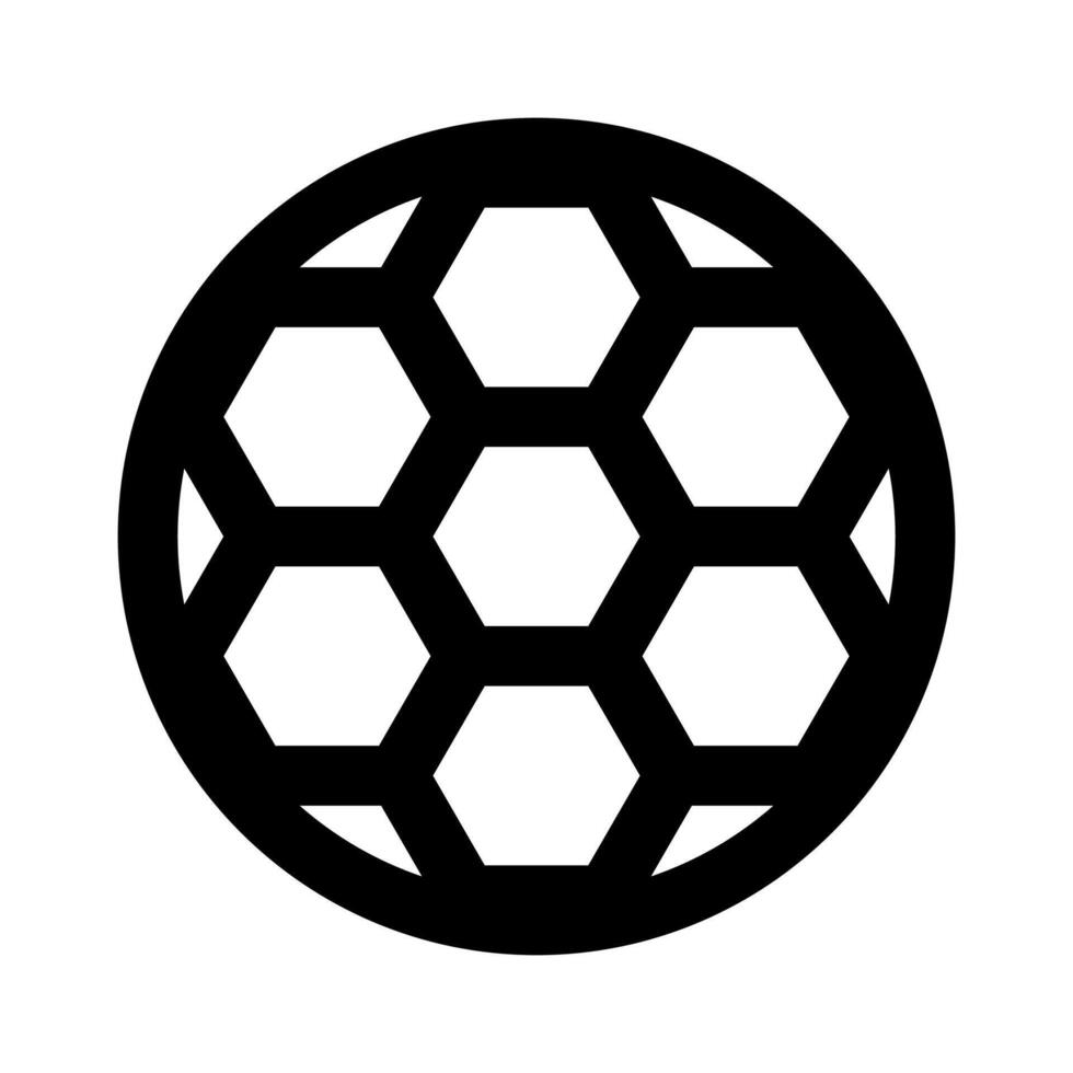 Soccer Ball icon thick bold line vector