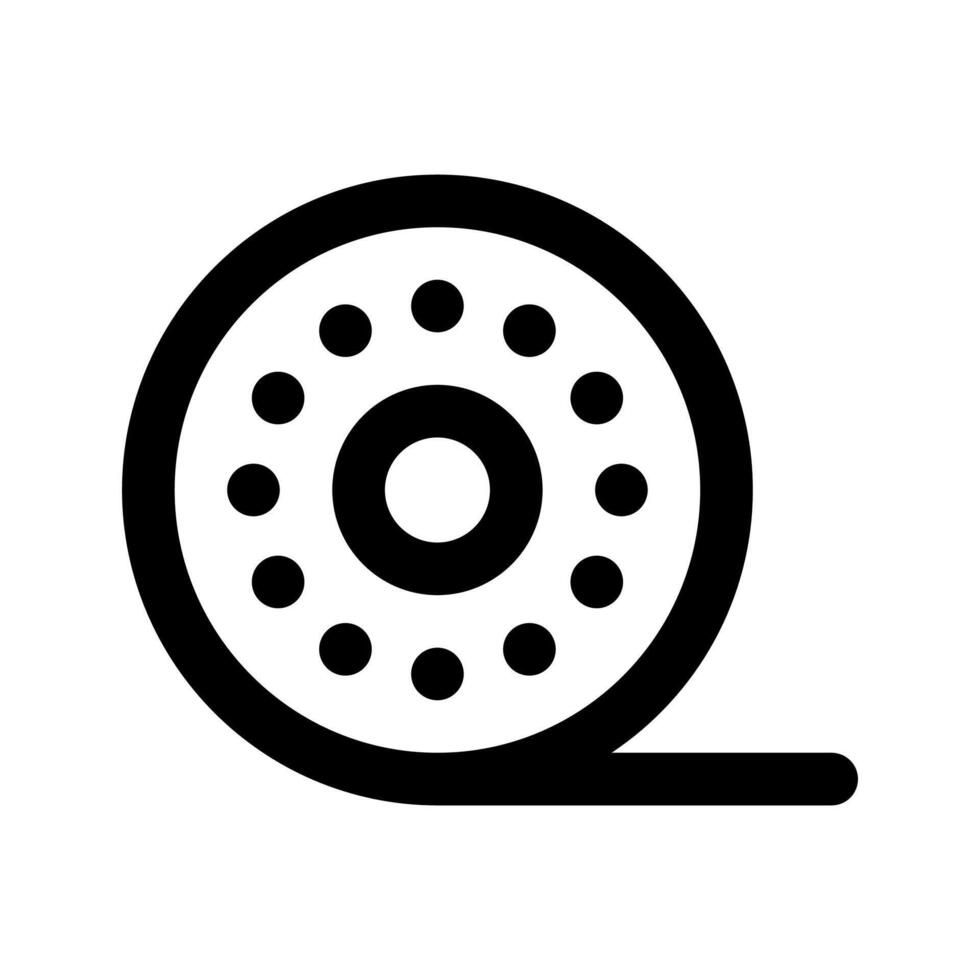 Film Reel icon thick bold line vector