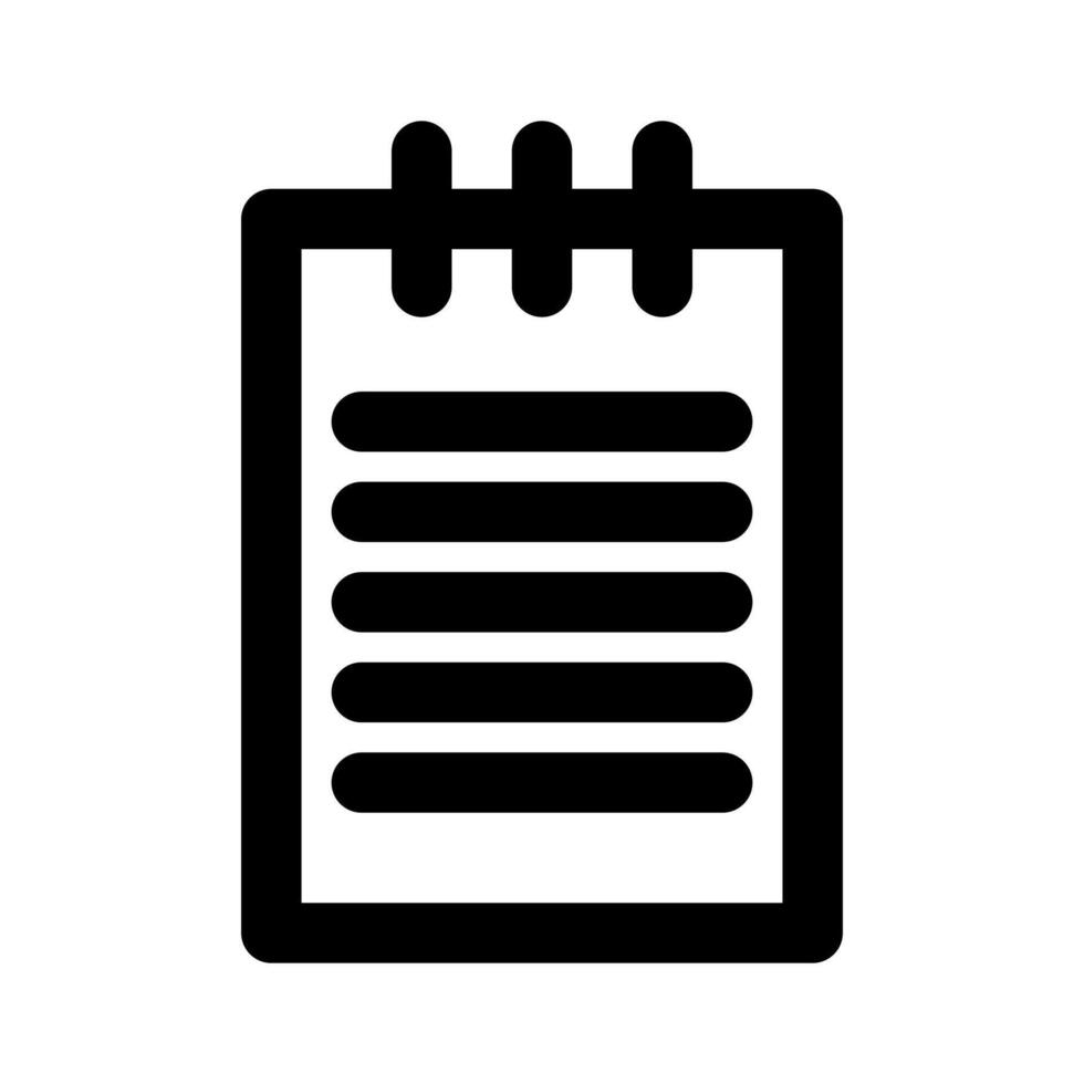 Notepad icon bold thick line vector