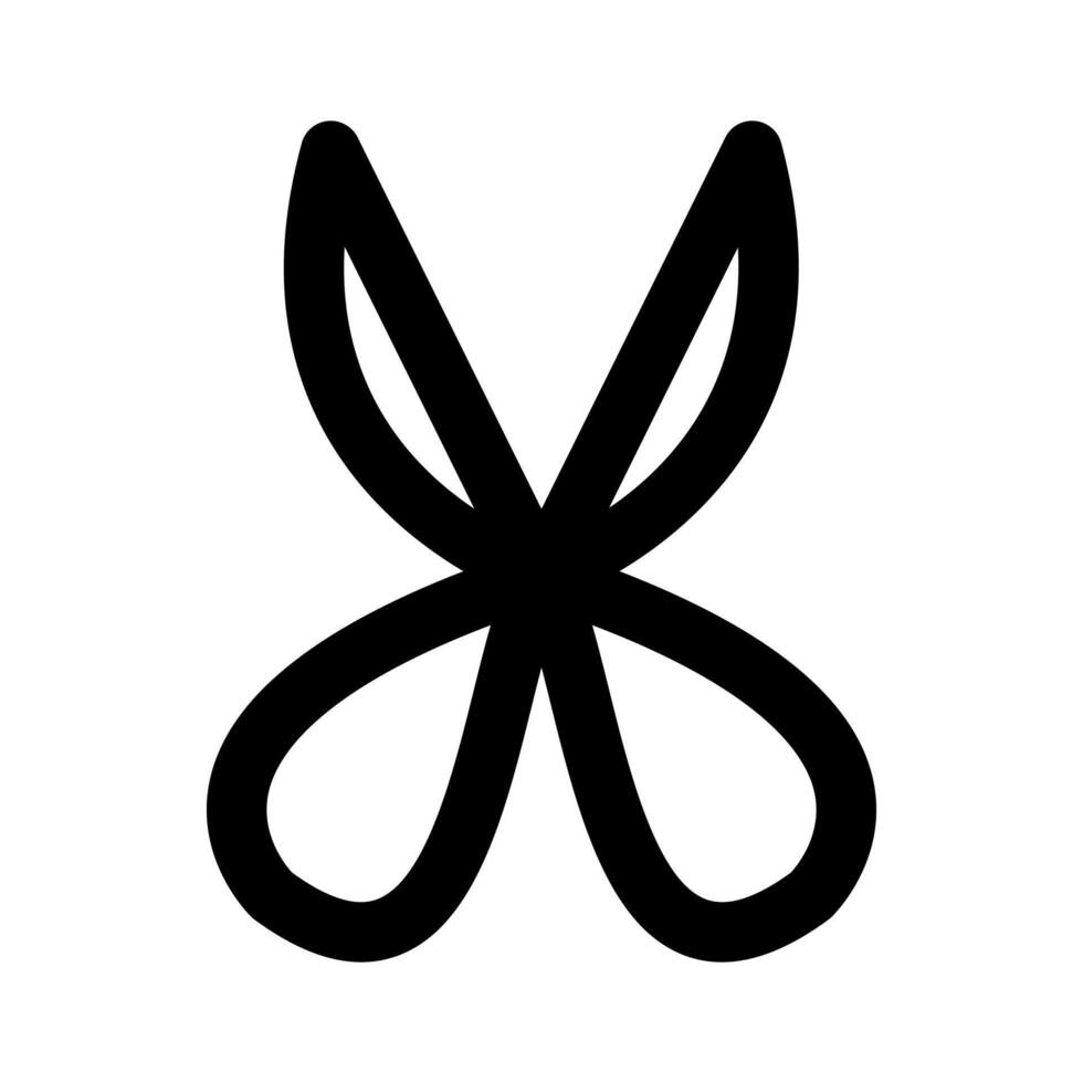 Scissors icon bold thick line vector