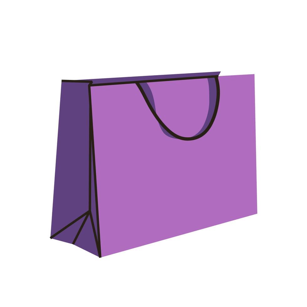 Bright shopping bag for marketing designs vector
