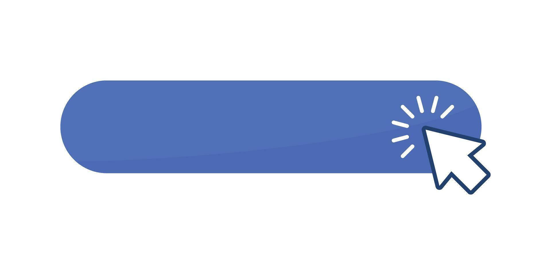 A blue button with a blue arrow pointing to it vector