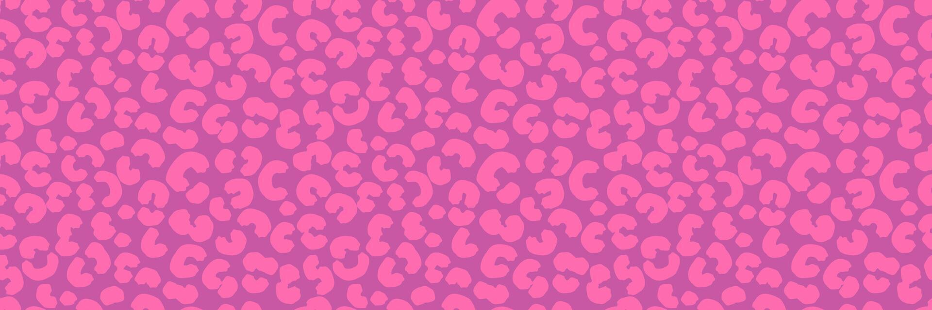 Seamless pattern with abstract leopard spots on a bright pink background. Bold and playful animal print design for fashion, kids wear, textiles vector