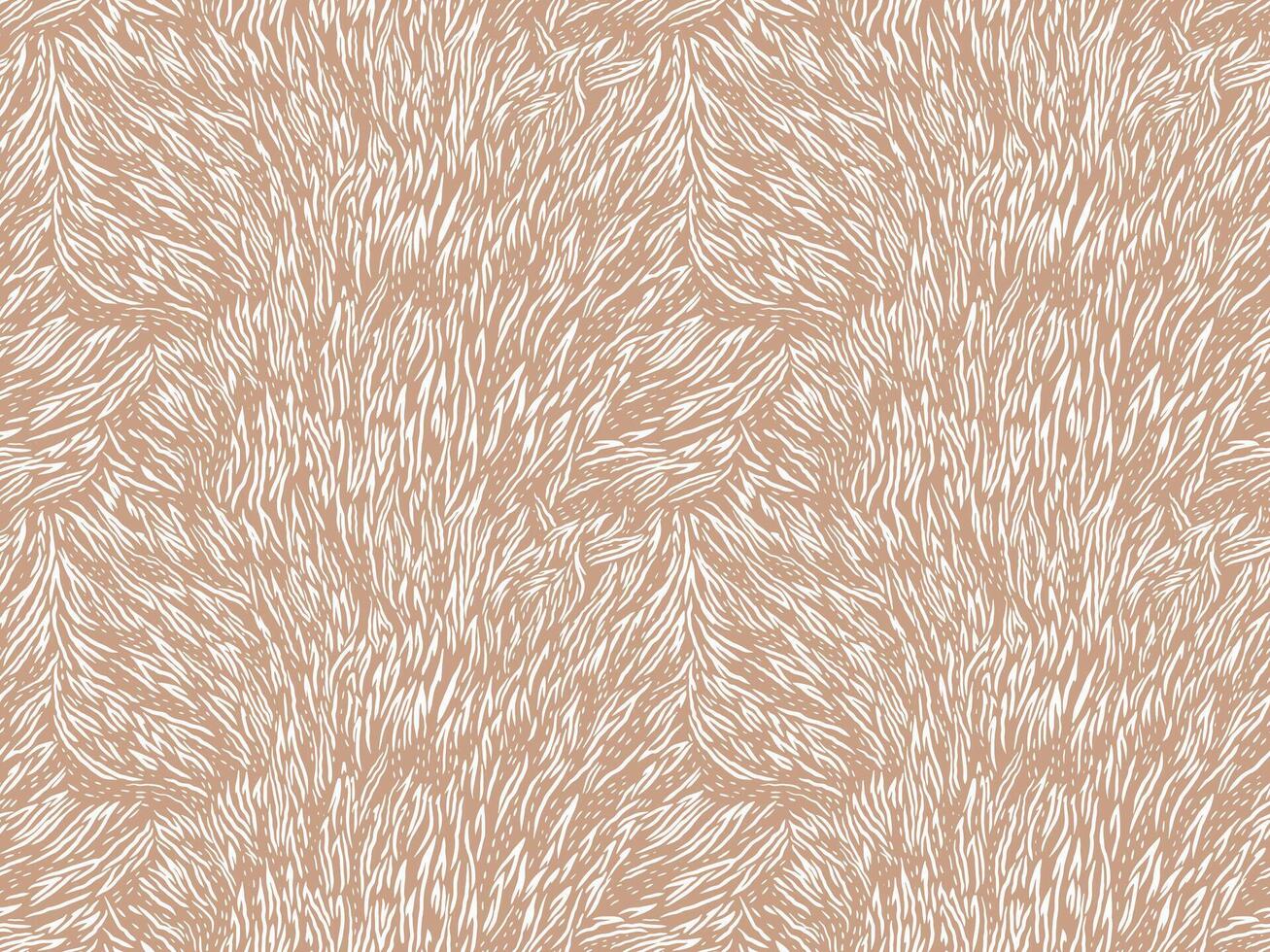 Seamless abstract pattern with organic fur-like texture or zebra stripes in brown tones. Print for textiles, wallpaper, packaging, background in modern designs, stylish and artistic projects. vector