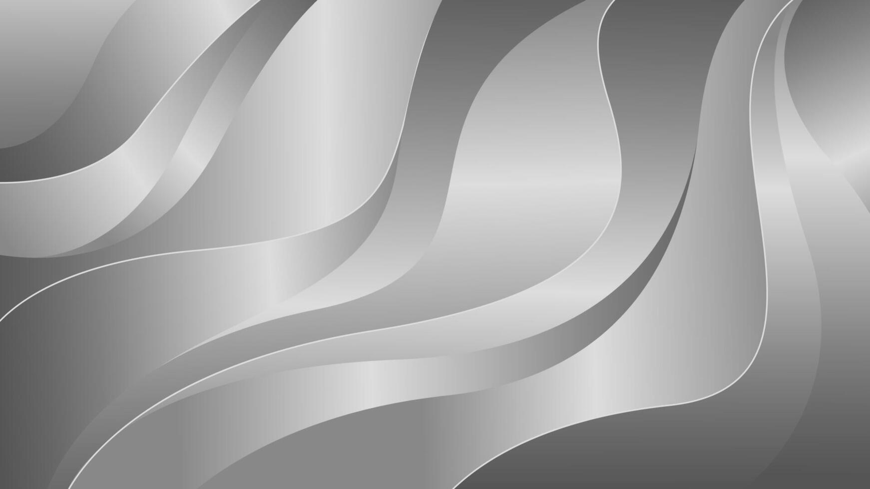 Elegant abstract silver Metallic background. Luxury wave wallpaper vector