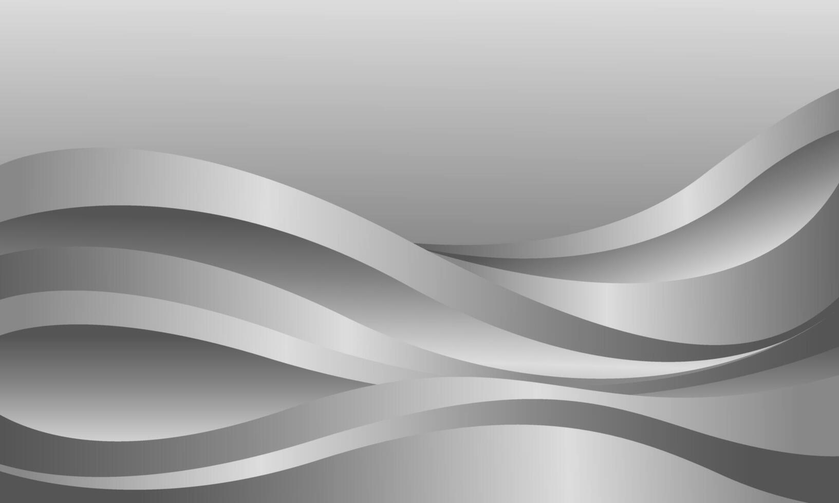 Elegant Silver wave background, metallic wallpaper vector