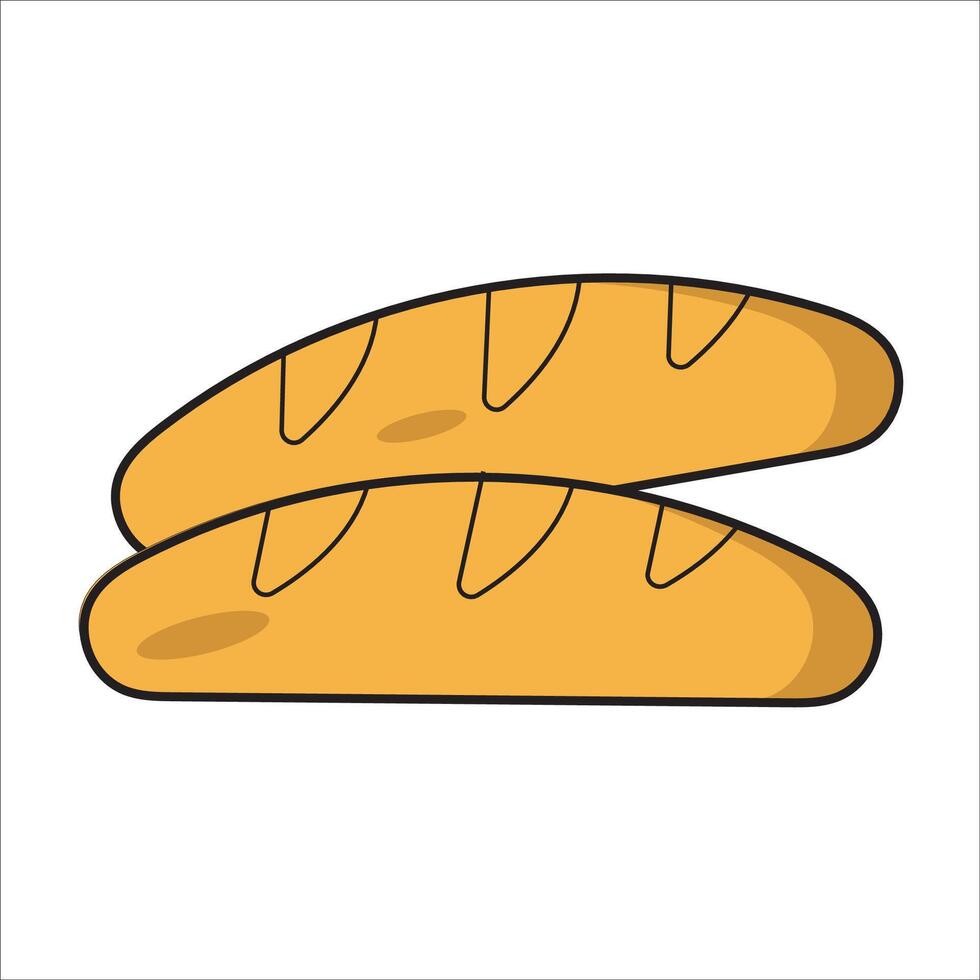 two slices of bread icon on a white background vector