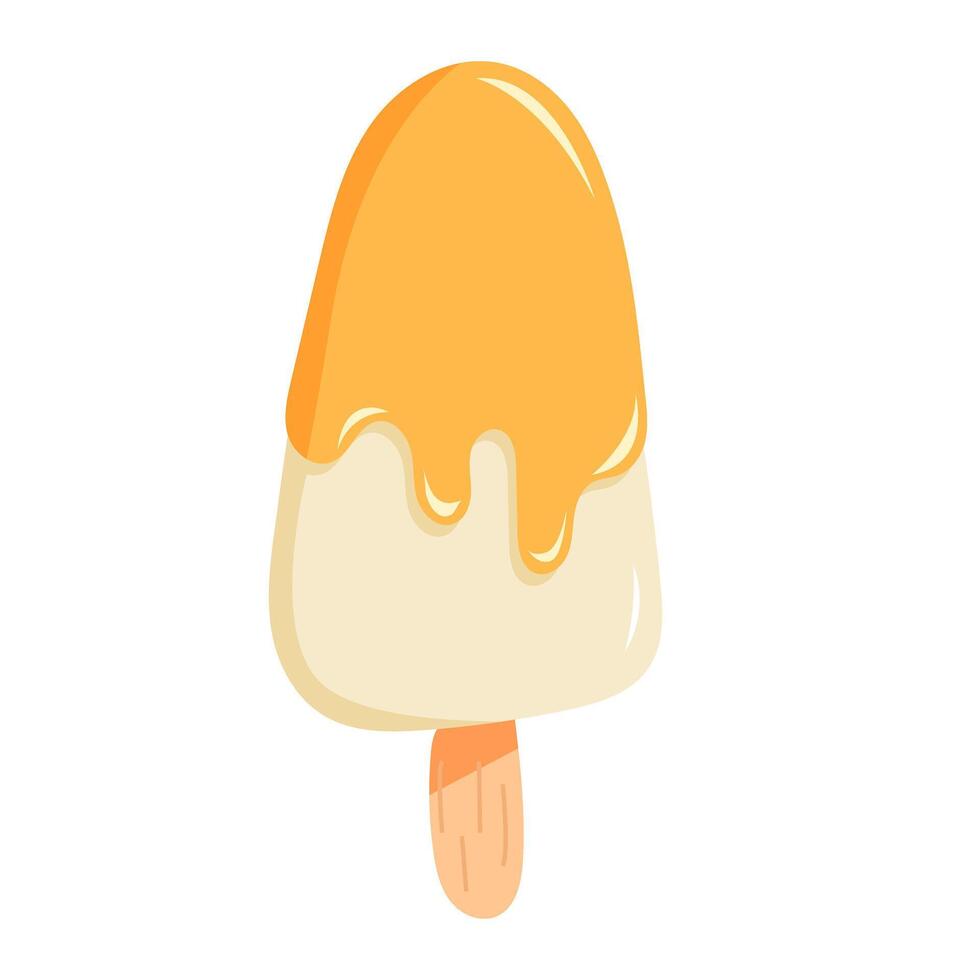 Dripping Ice Cream. Summer dessert vector