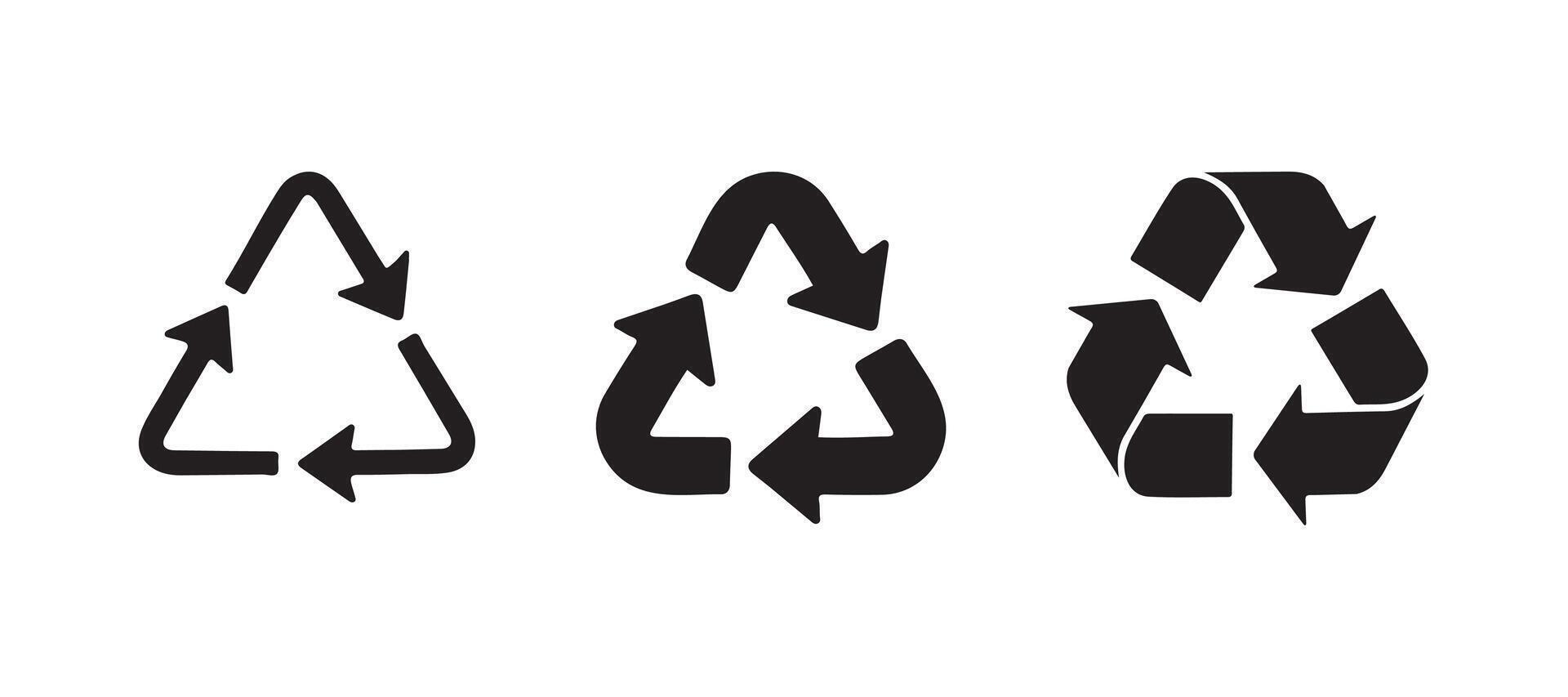 reduce reuse recycle icon set vector