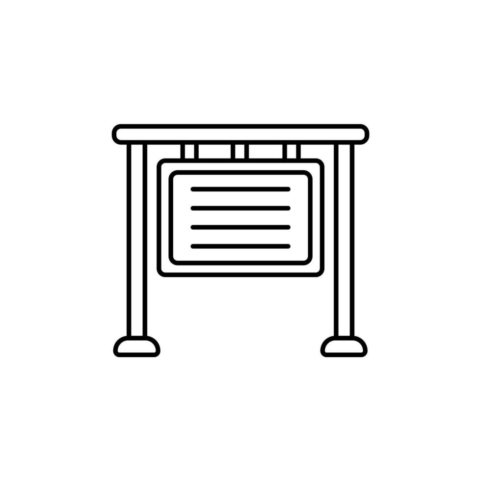 Icon a signage, isolated against a clean background. vector