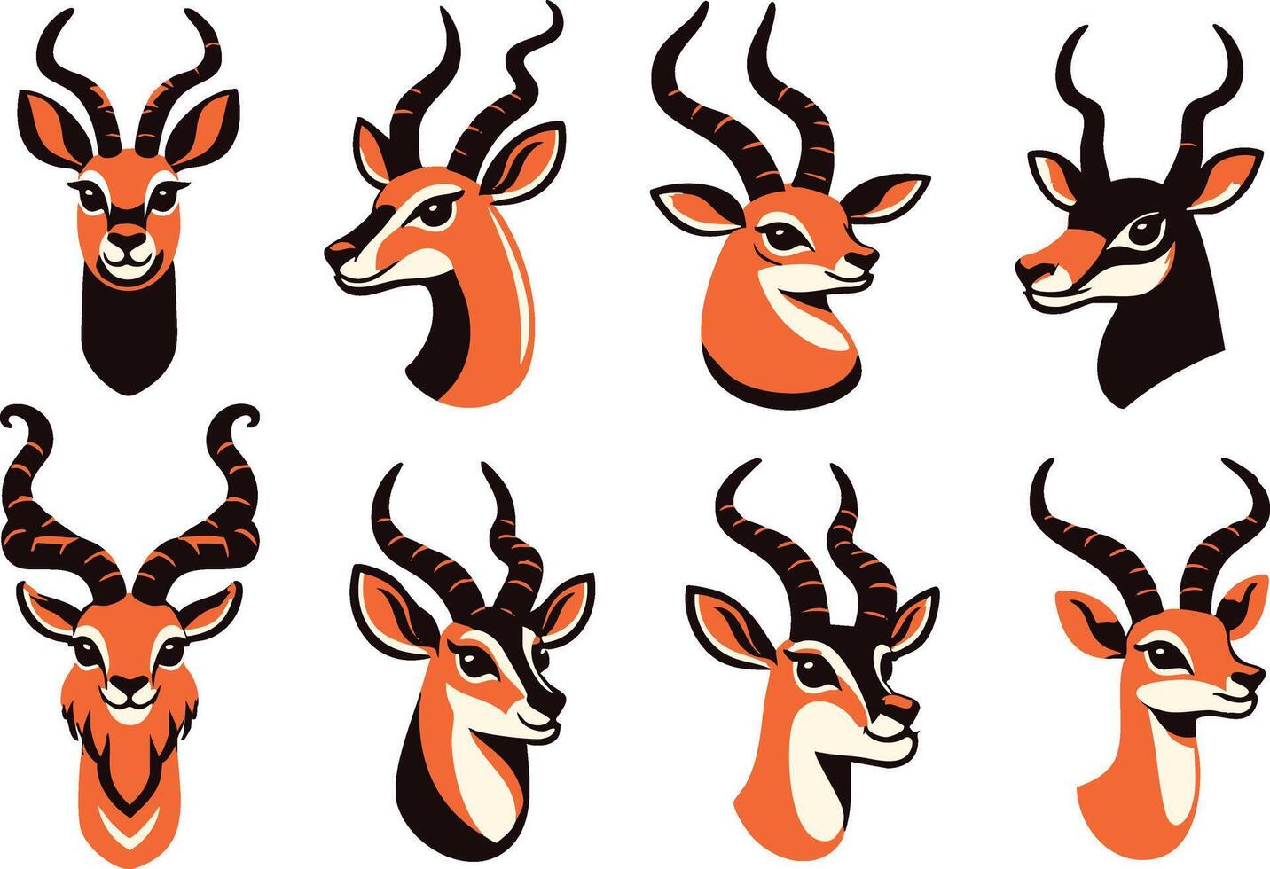 Antelope Illustration Wild Animal on White Background vector