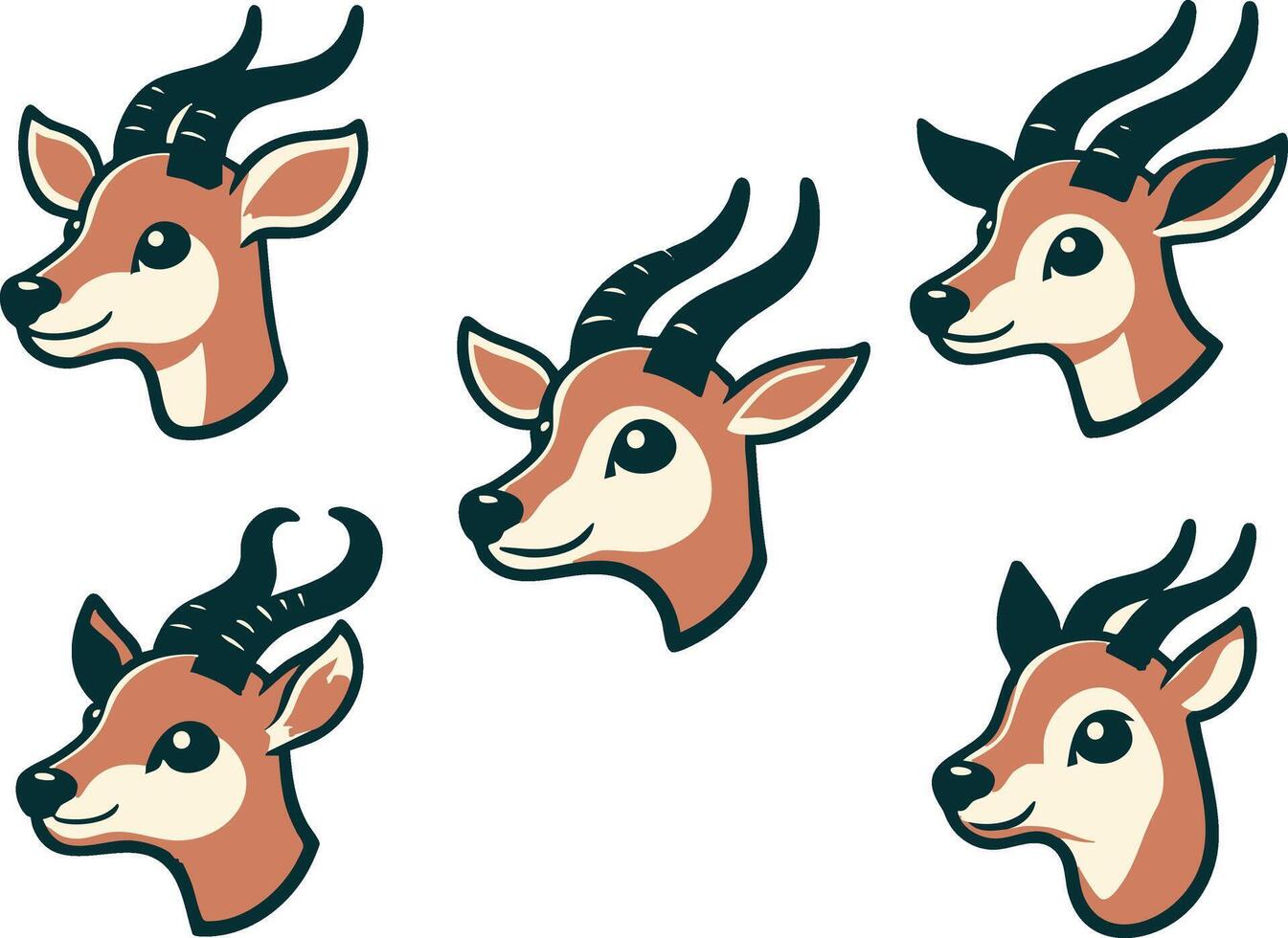 Antelope Animal Illustration Safari Wildlife Concept vector