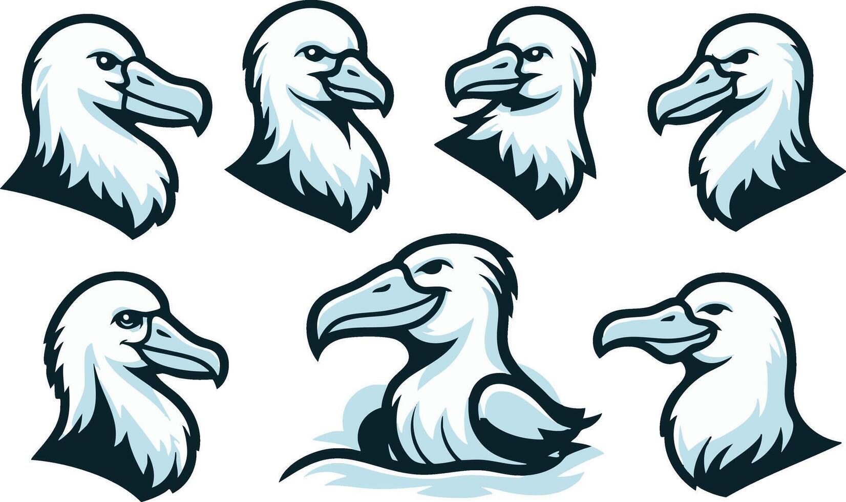Cartoon Albatross Bundle vector