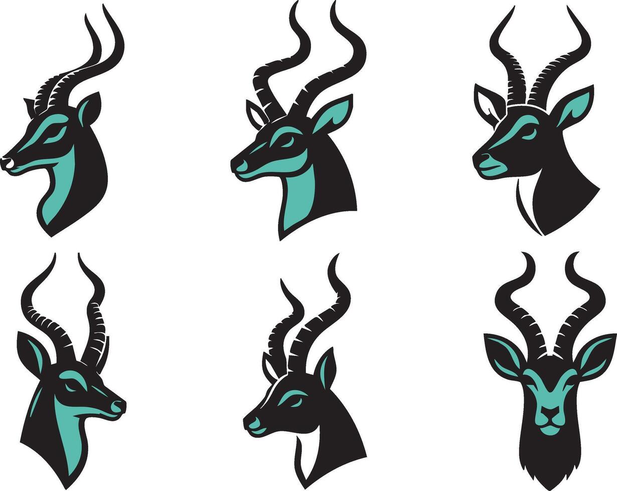 Antelope Art Isolated Wildlife Illustration vector