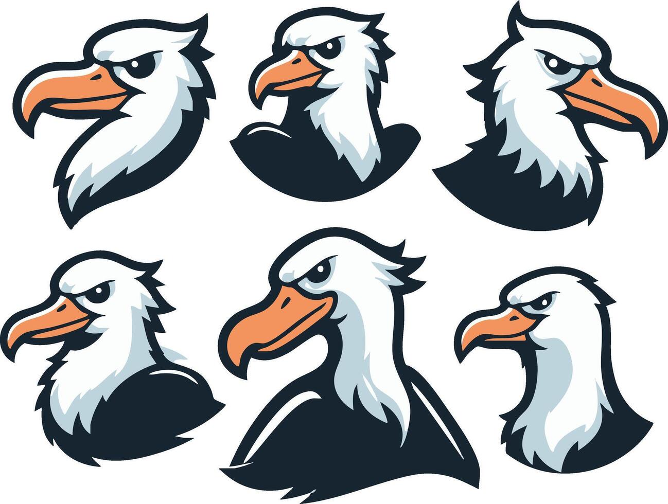 Cute Albatross Set vector