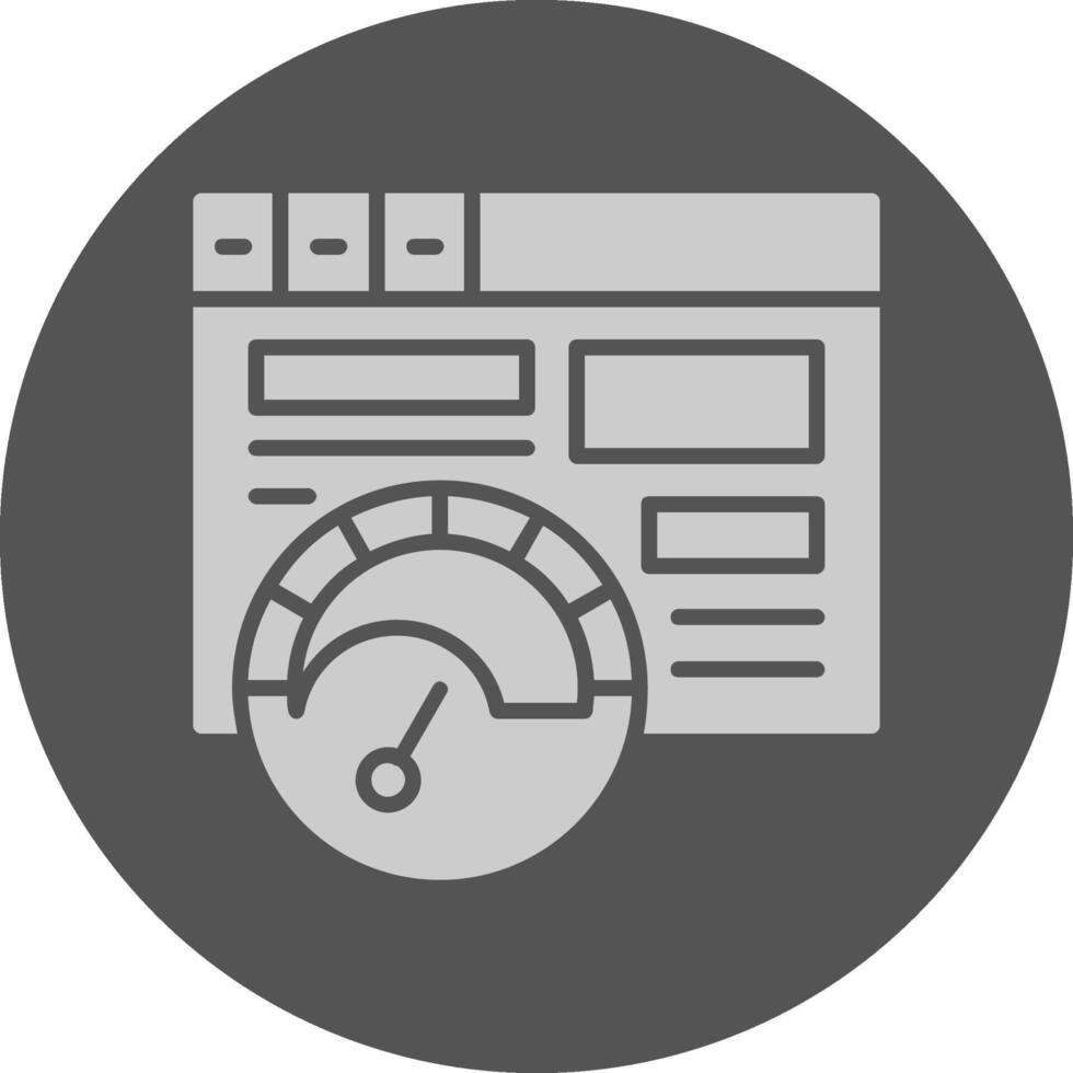Page speed Circle Minimal Grey Circle Style Icon vector