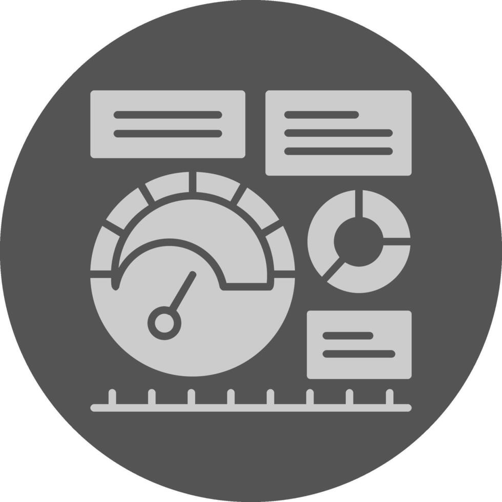 KPI Circle Minimal Grey Circle Style Icon vector