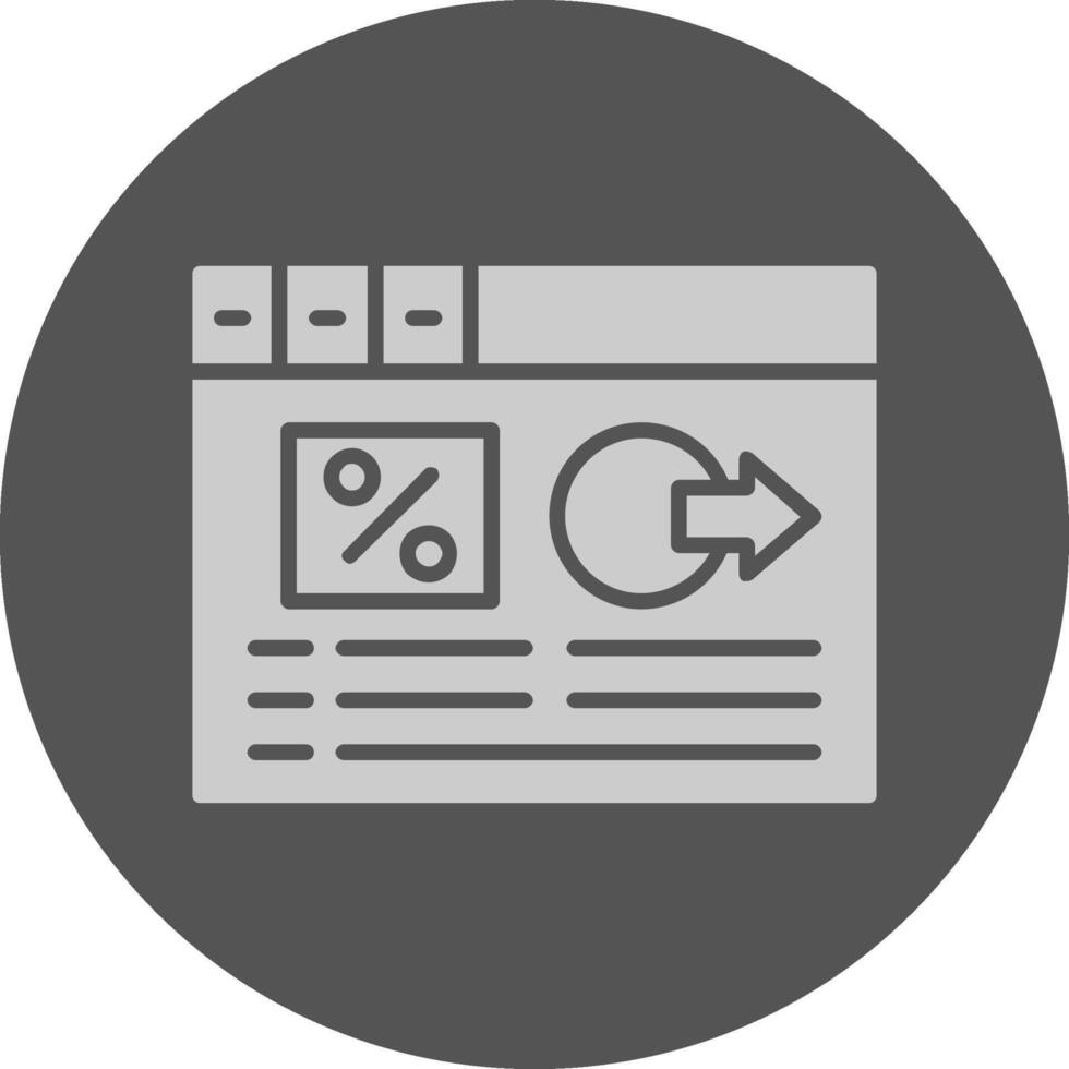 Bounce rate Circle Minimal Grey Circle Style Icon vector