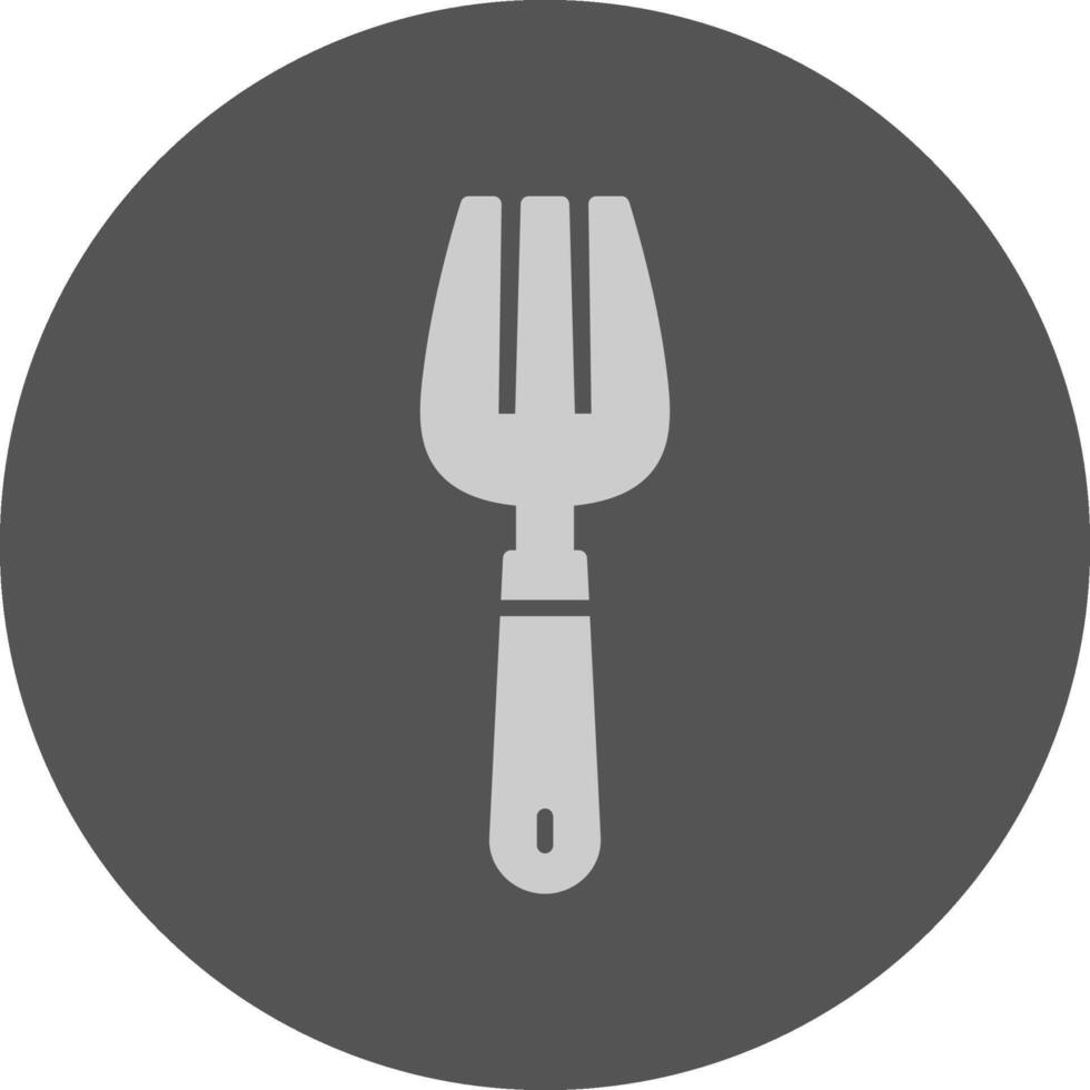 Fork Minimal Grey Circle Style Icon vector