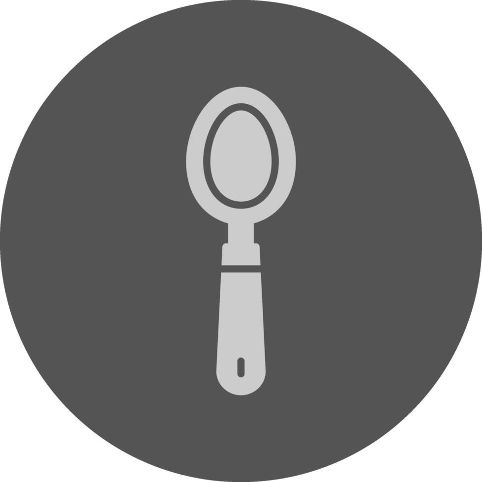 Spoon Icon Minimal Grey Circle Style vector