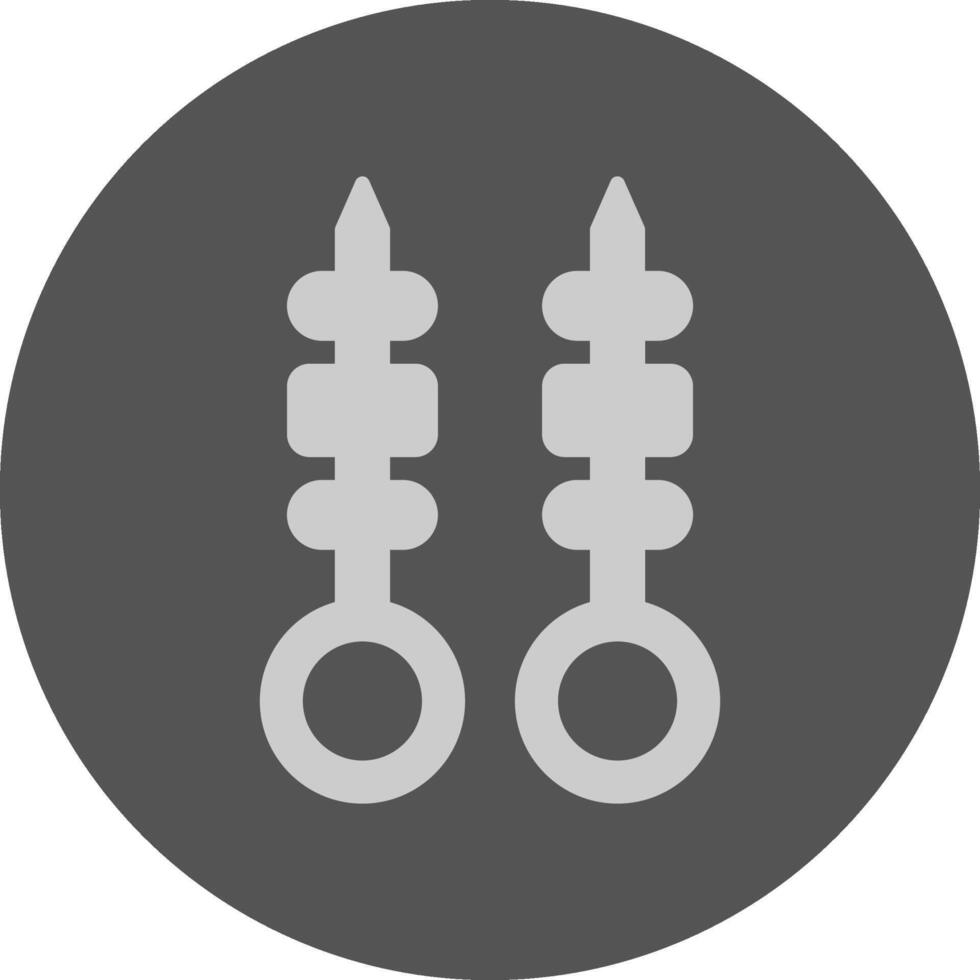 Skewer Minimal Grey Circle Style Icon vector
