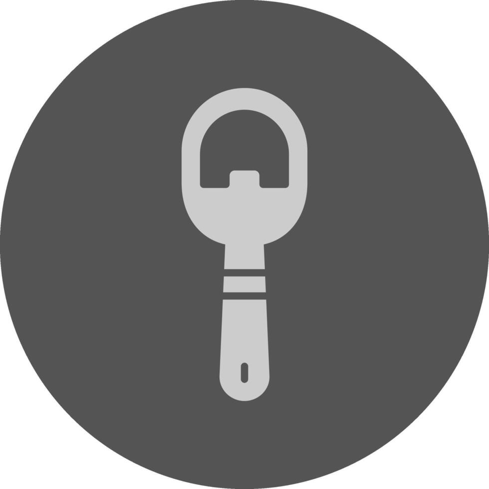 Bottle opener Minimal Grey Circle Style Icon vector
