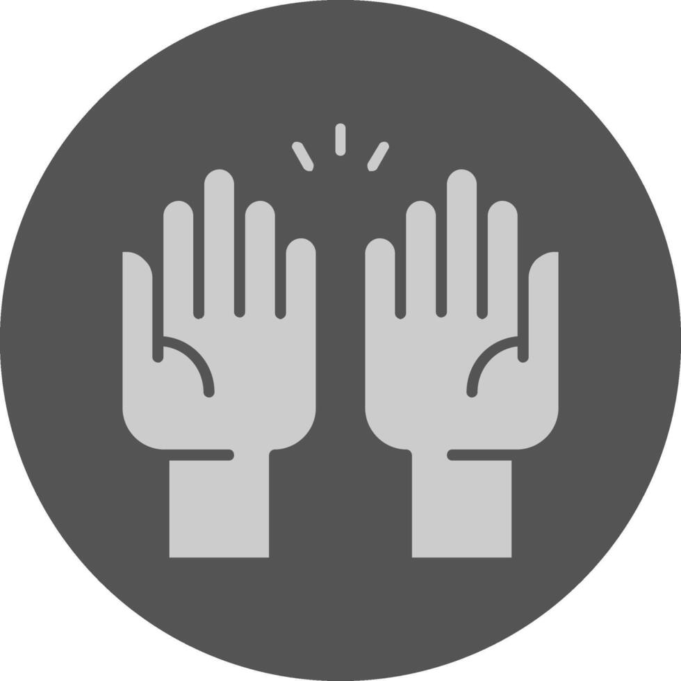 Hands Minimal Icon Grey Circle vector