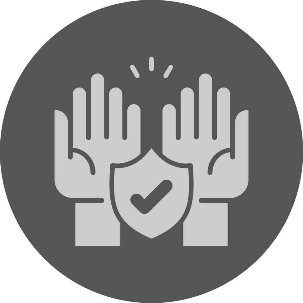 Safe Minimal Icon Grey Circle vector