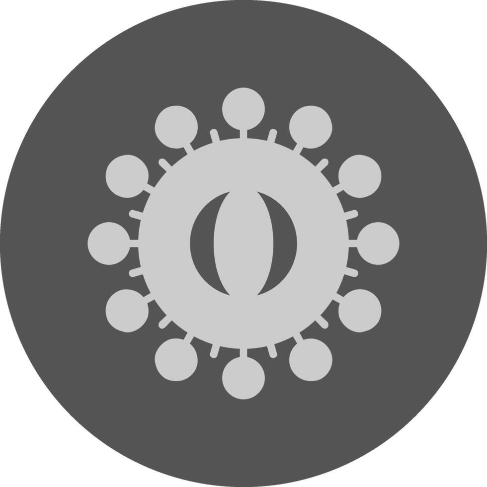 Coronavirus Minimal Icon Grey Circle Design vector