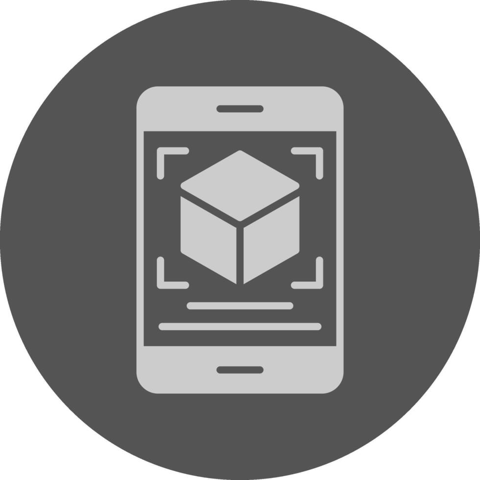 Augmented reality Icon Minimal Grey Circle vector