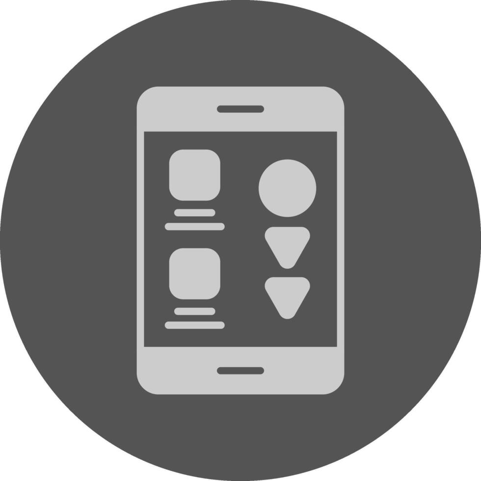 Scrolling Icon Minimal Grey Circle vector
