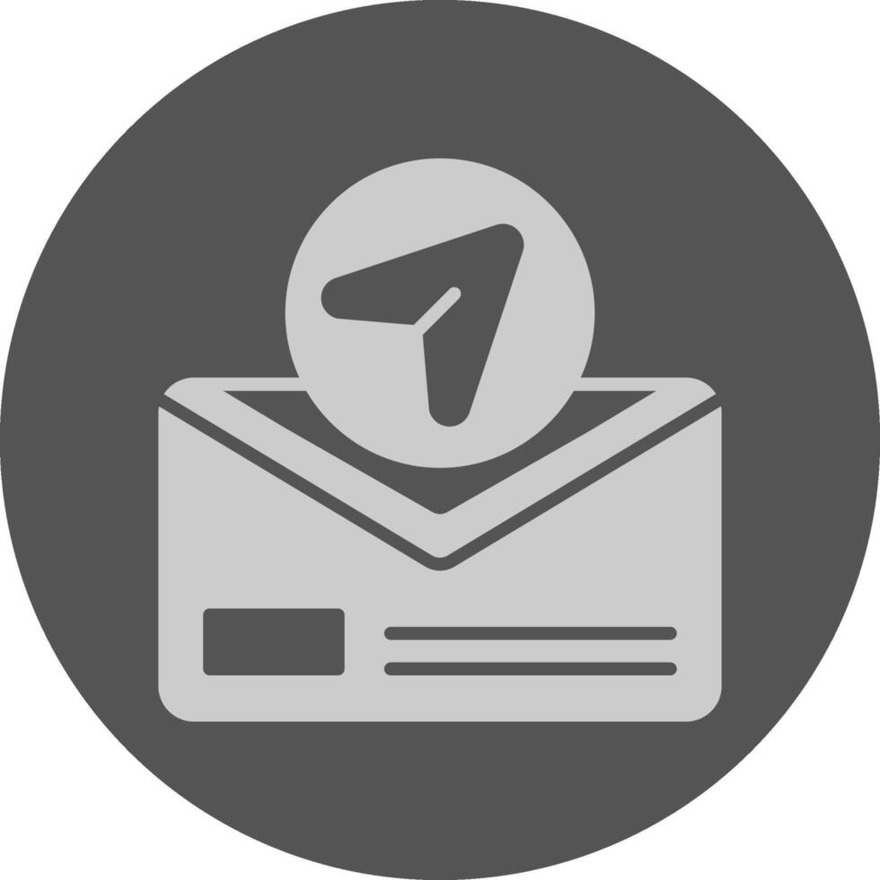 Send Icon Minimal Grey Circle vector