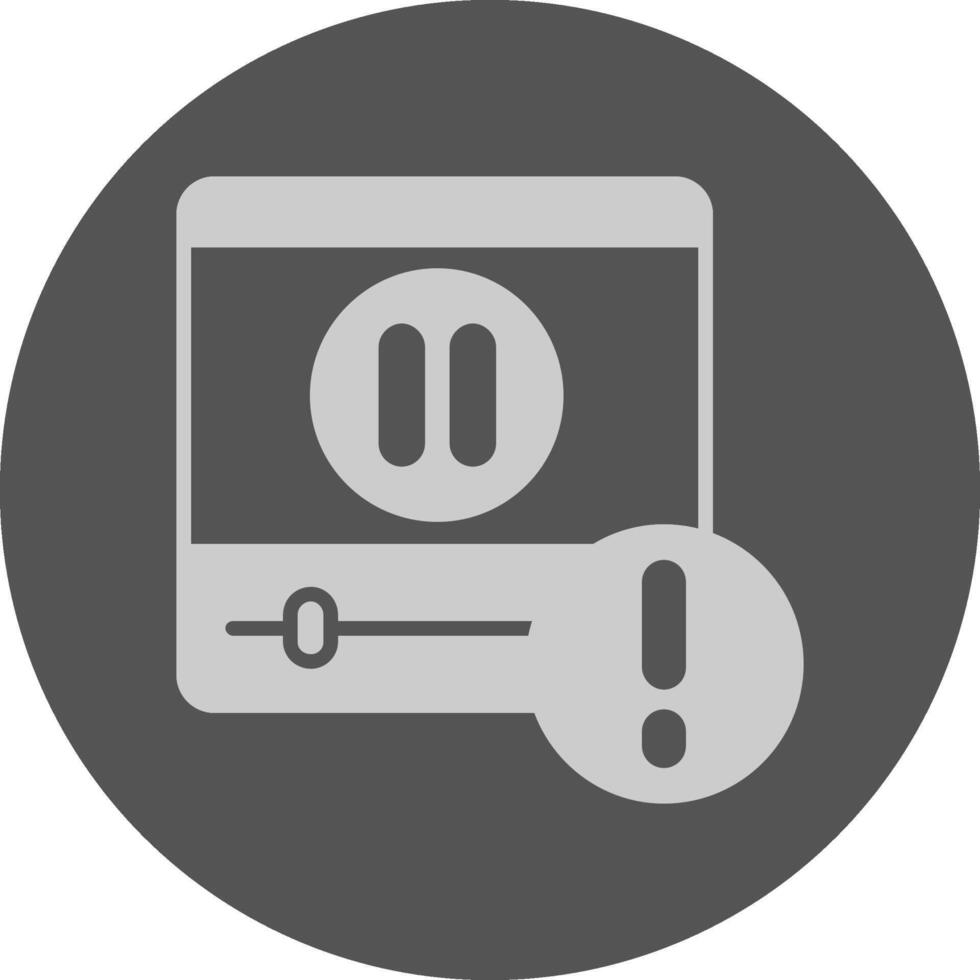 Pause Notification Icon Minimal Design vector
