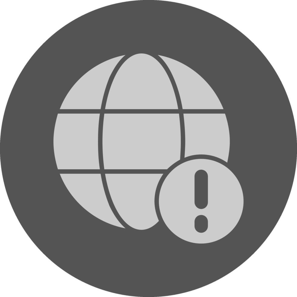 Internet Error Notification Icon Minimal Design vector