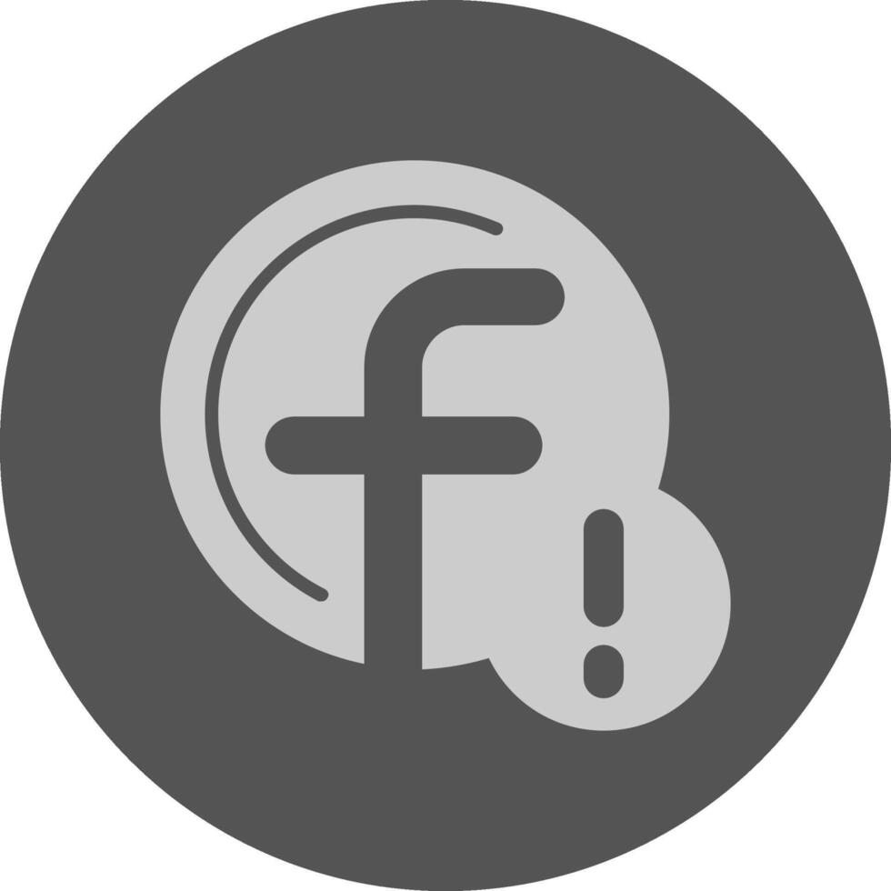 Facebook Notification Icon Minimal Design vector