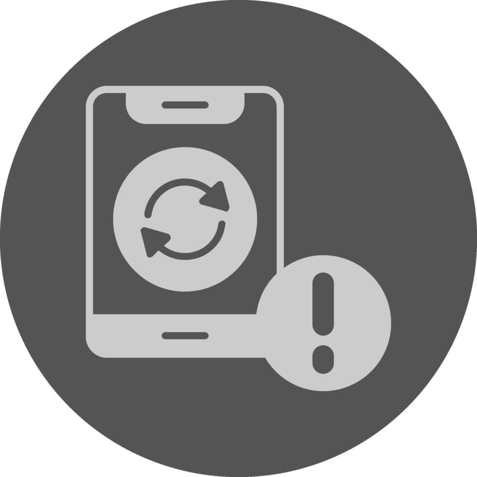 Sync Notification Icon Minimal Design vector