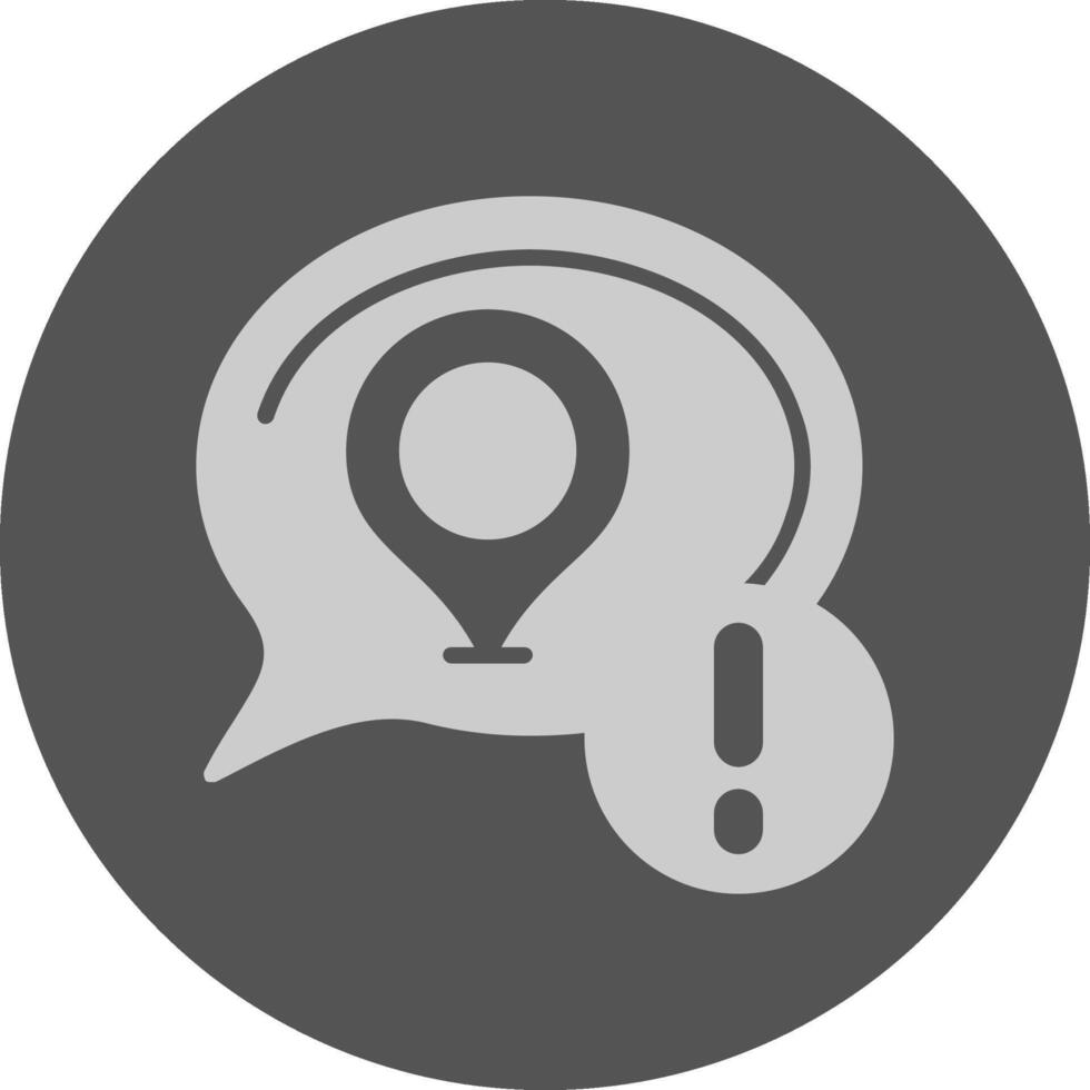 Location Notification Icon Minimal Design vector