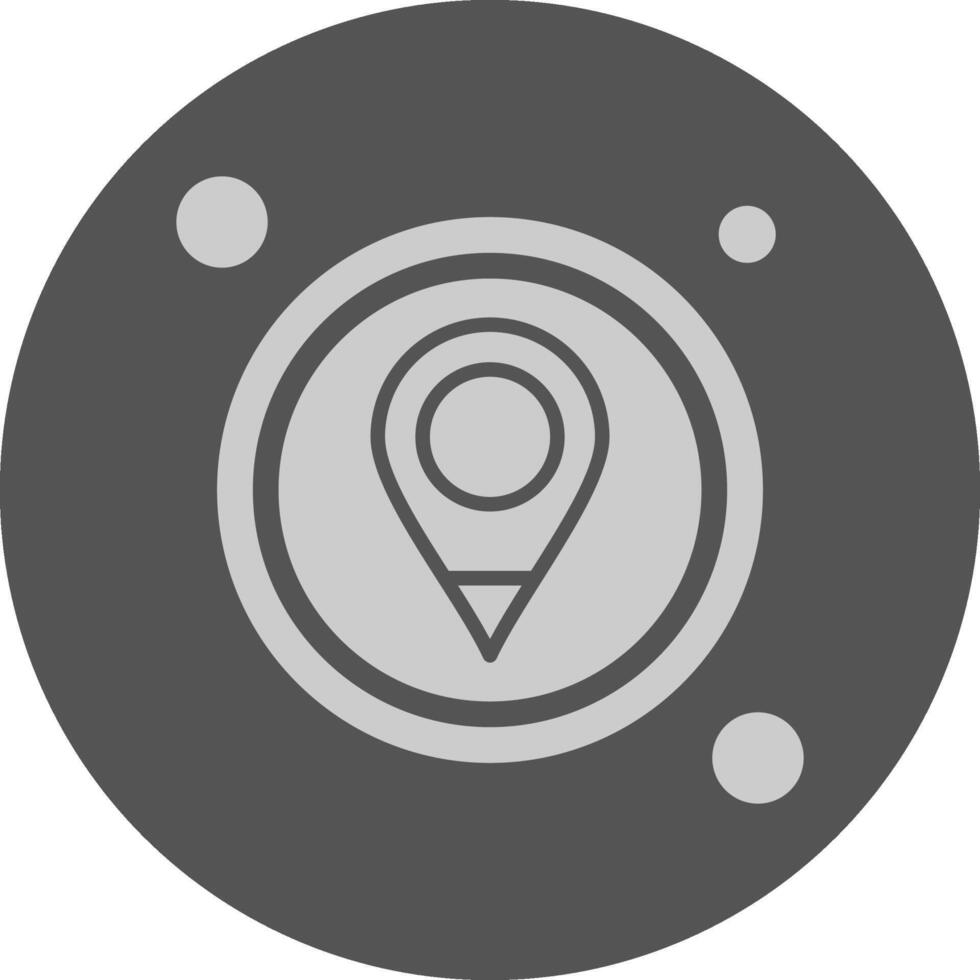 GPS Button Navigation Minimal Grey Icon vector