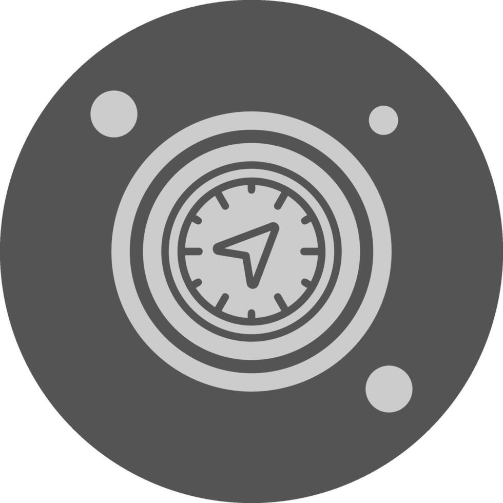 Compass Button Navigation Minimal Grey Icon vector