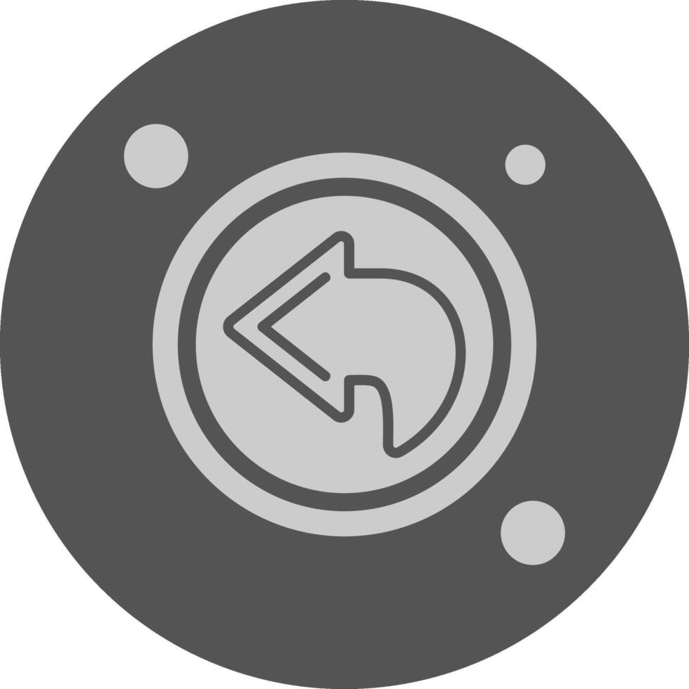 Back Button Navigation Minimal Grey Icon vector