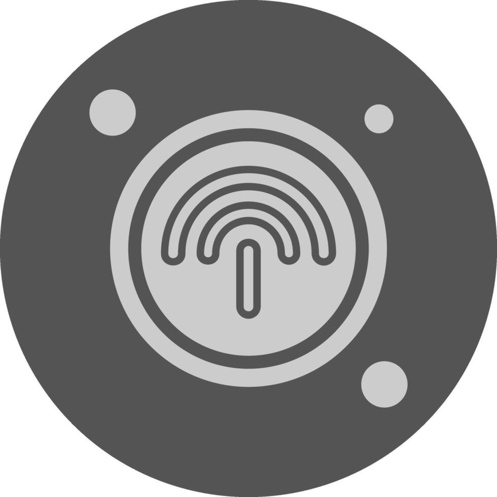 Hotspot Button Navigation Minimal Grey Icon vector