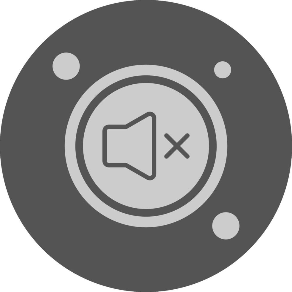 Mute Button Navigation Minimal Grey Icon vector