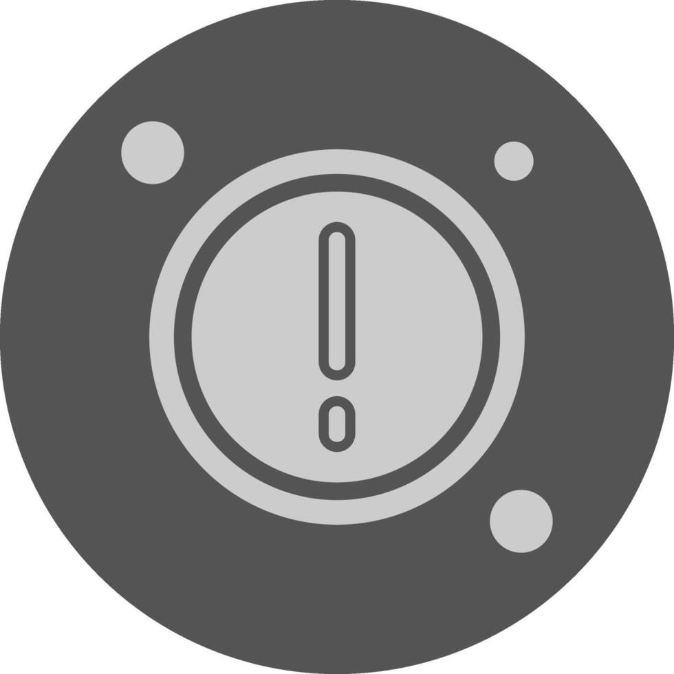 Attension Button Navigation Minimal Grey Icon vector