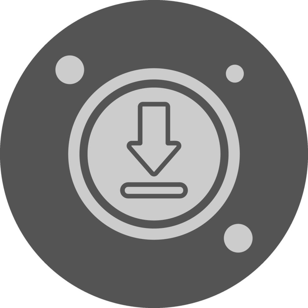 Download Button Navigation Minimal Grey Icon vector