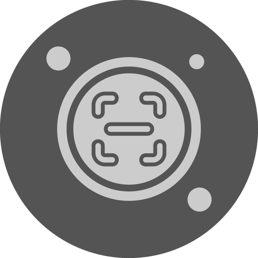 Scanner Button Navigation Minimal Grey Icon vector