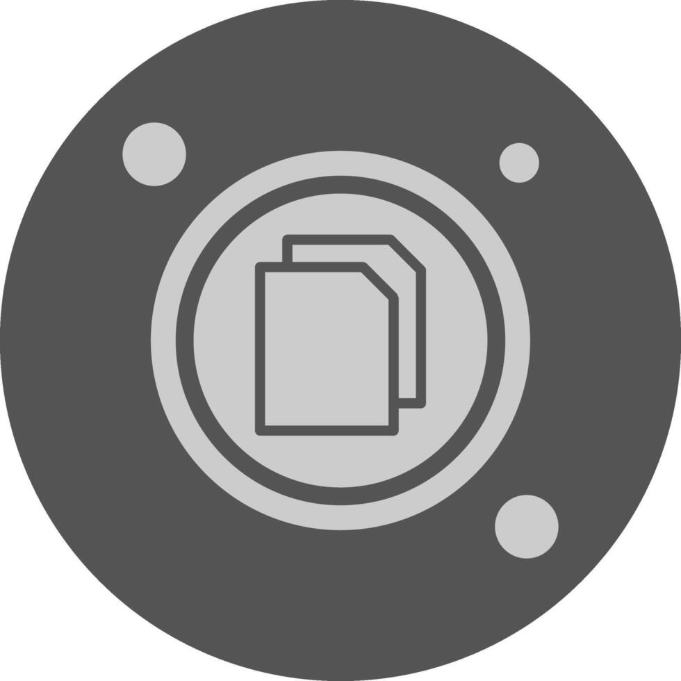 Copy Button Navigation Minimal Grey Icon vector