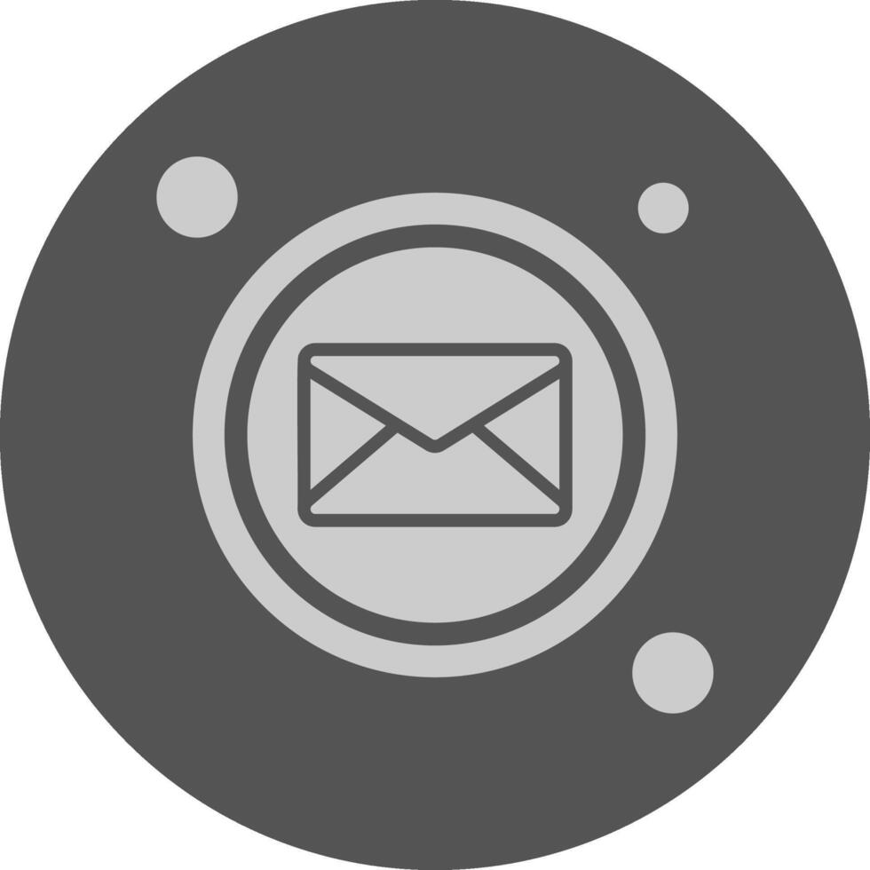 Mail Button Navigation Minimal Grey Icon vector